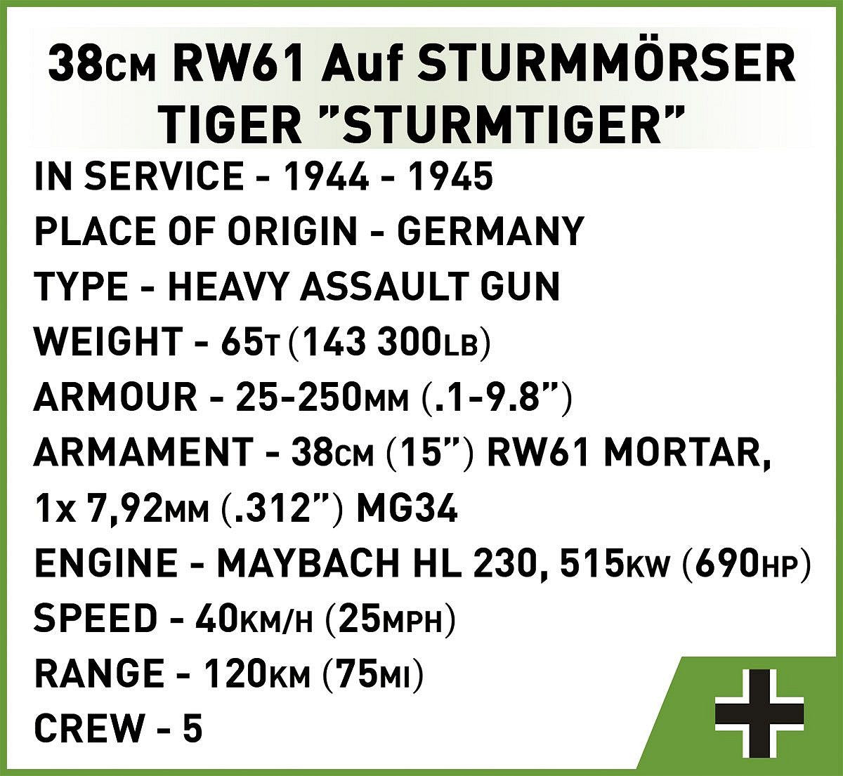 COBI-2585 Sturmmörser Sturmtiger