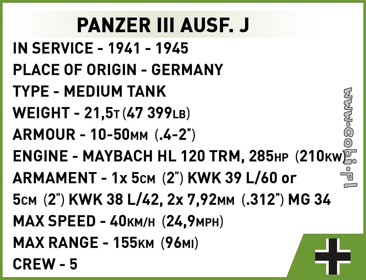 Cobi Panzer III Ausf.J COBI-2289