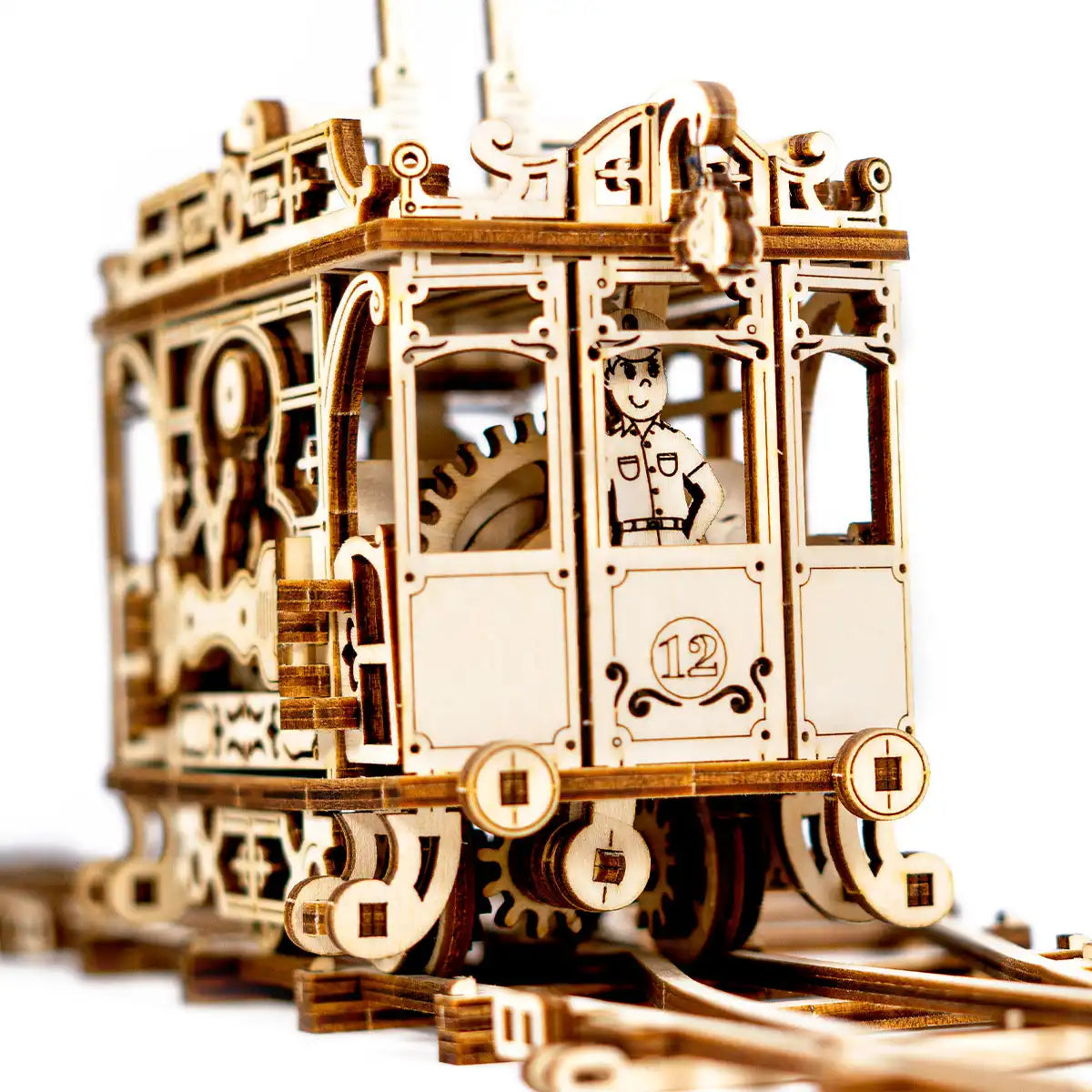 Wooden City : City Tram with Rails 3D Wooden Train Puzzle – WR320
