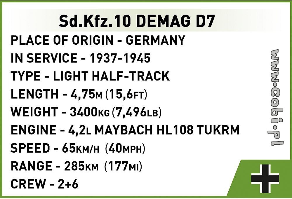 Cobi Sd.Kfz 10 Demag D7   COBI-2273
