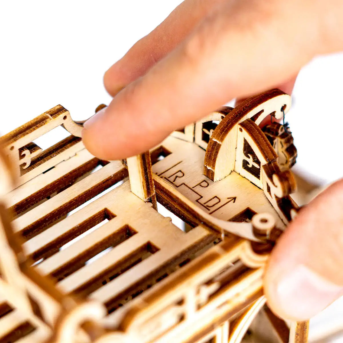 Wooden City : City Tram with Rails 3D Wooden Train Puzzle – WR320