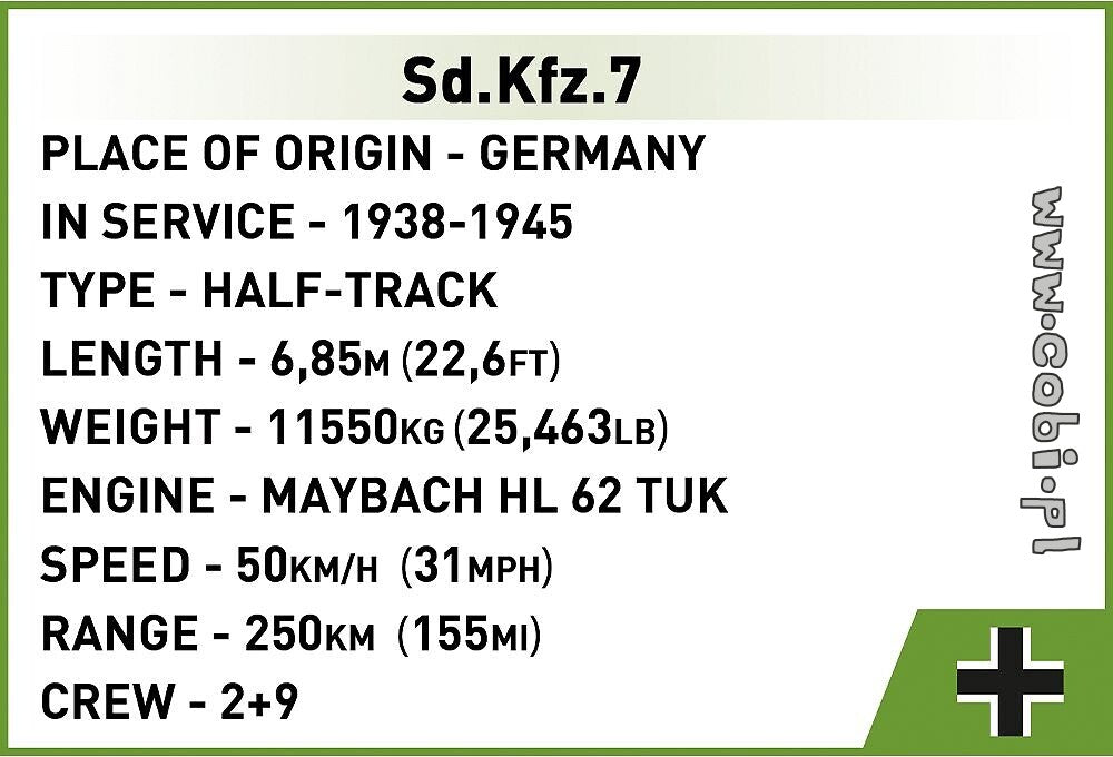 Cobi Sd.Kfz. 7 Half-Track  COBI-2275