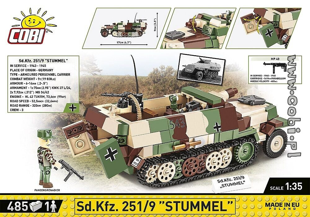 Cobi Sd.Kfz. 251/9 Stummel   COBI-2283