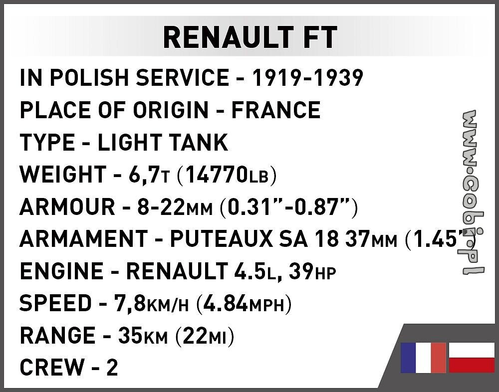COBI-2992 Renault FT "Victory Tank 1920"