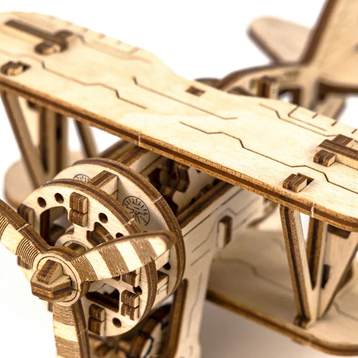 Wooden City Biplane 3D Wooden Plane Puzzle – WR304