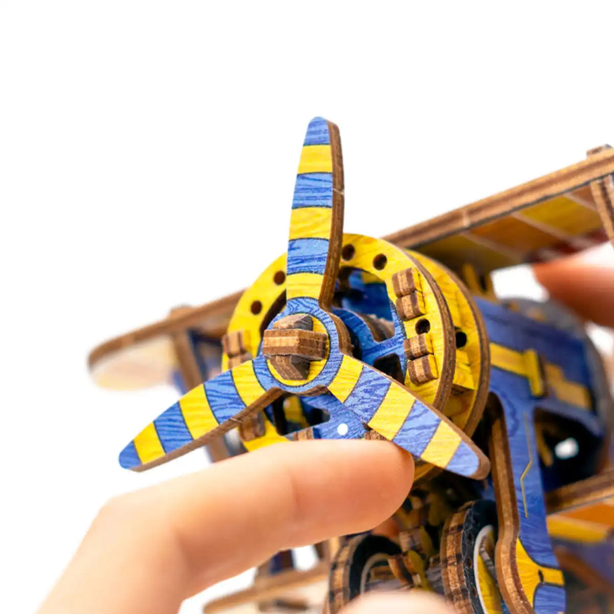 Wooden City Biplane Limited Edition 3D Wooden Plane Puzzle – LE012