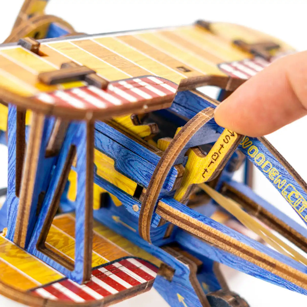 Wooden City Biplane Limited Edition 3D Wooden Plane Puzzle – LE012