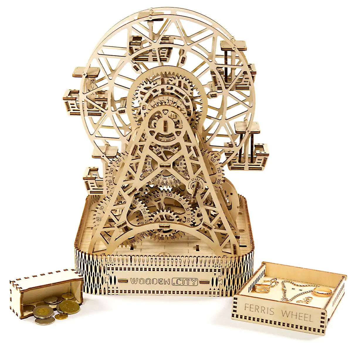 Wooden City Ferris Wheel 3D Wooden Decoration Puzzle – WR306