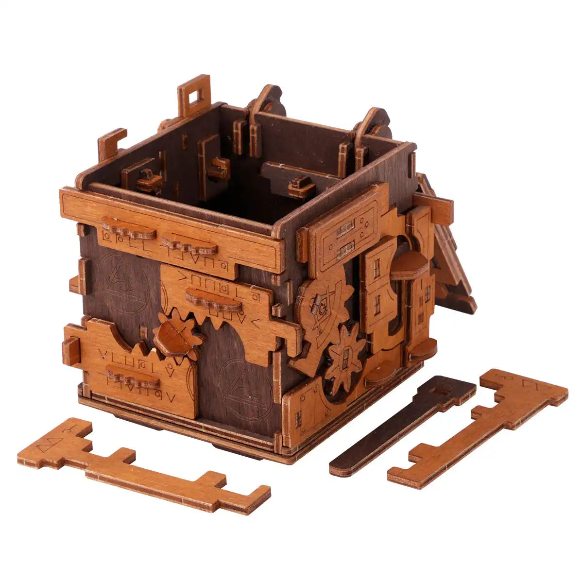 Wooden City Escape Room Puzzle Box 3D Wooden Box Puzzle – WR354