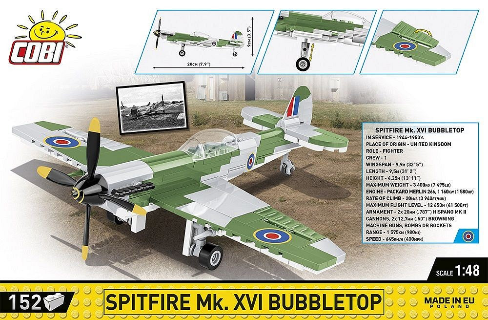 COBI-5865 Spitfire Mk. XVI Bubbletop