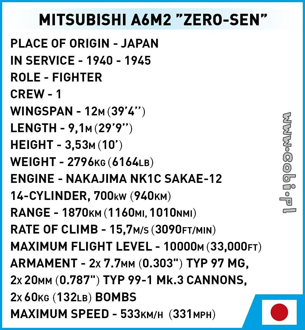 Cobi Mitsubishi A6M2 "Zero-Sen" COBI-5729
