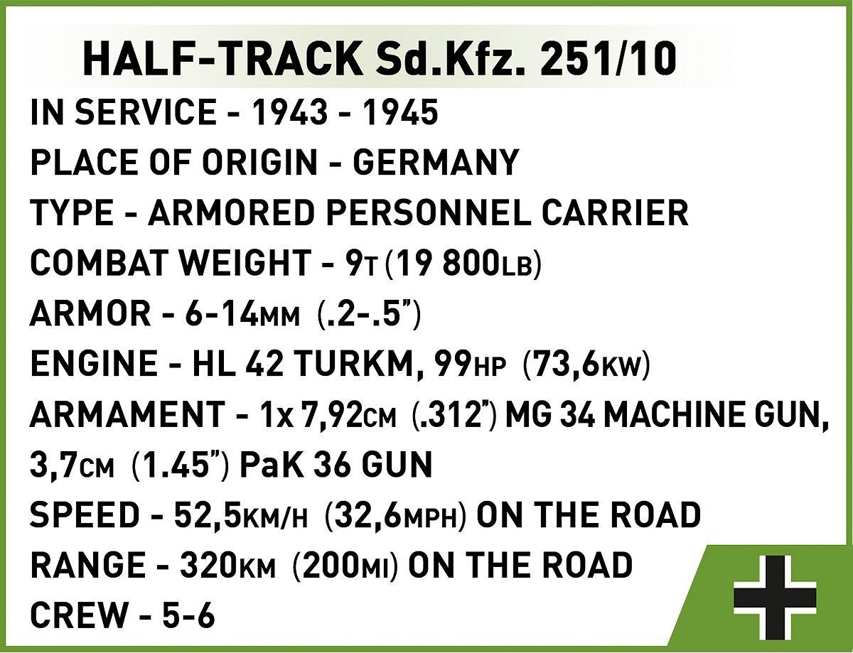 COBI-3130 Half-Track Sd.Kfz. 251/10