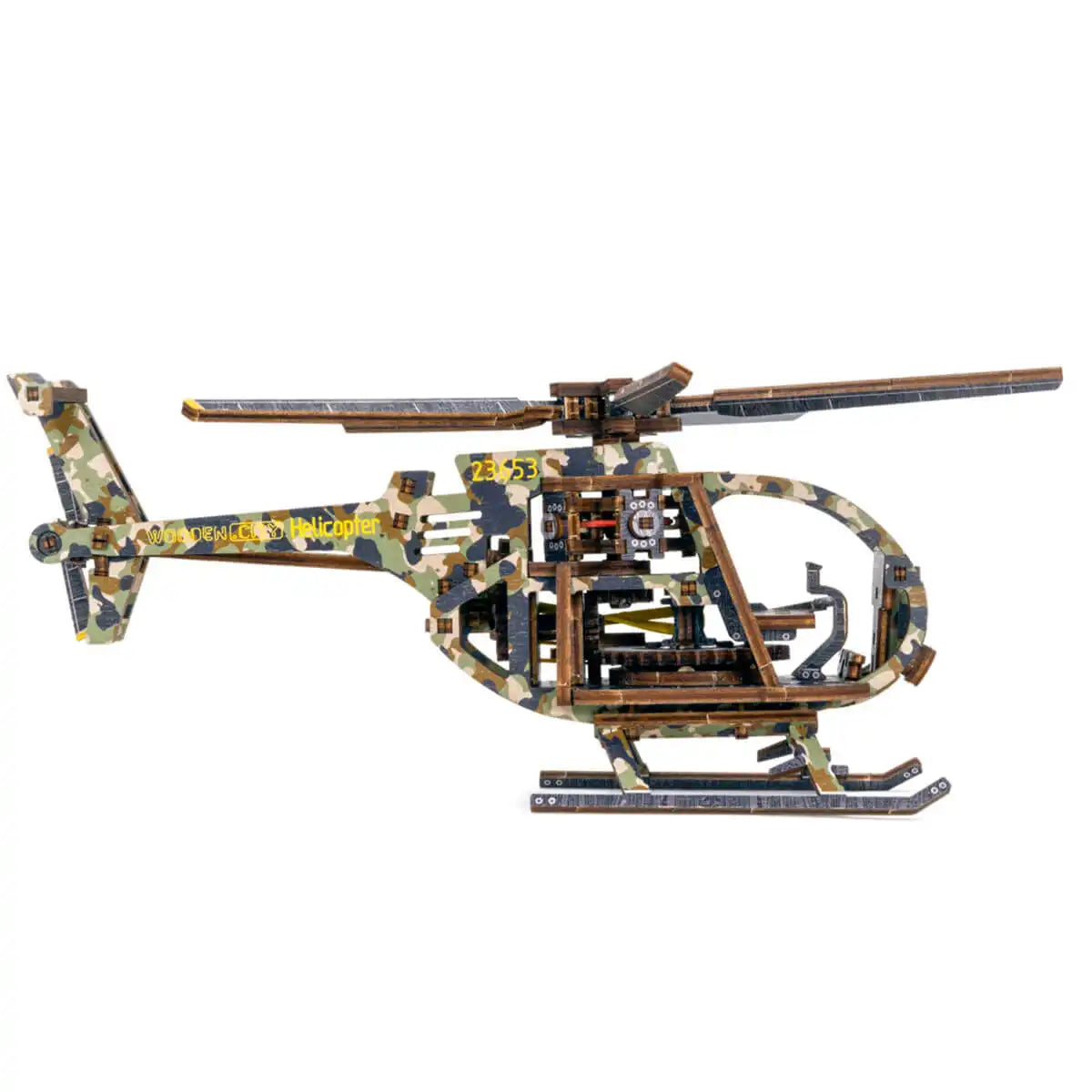 Wooden City LE011 3D Wooden Puzzle – Helicopter Limited Edition