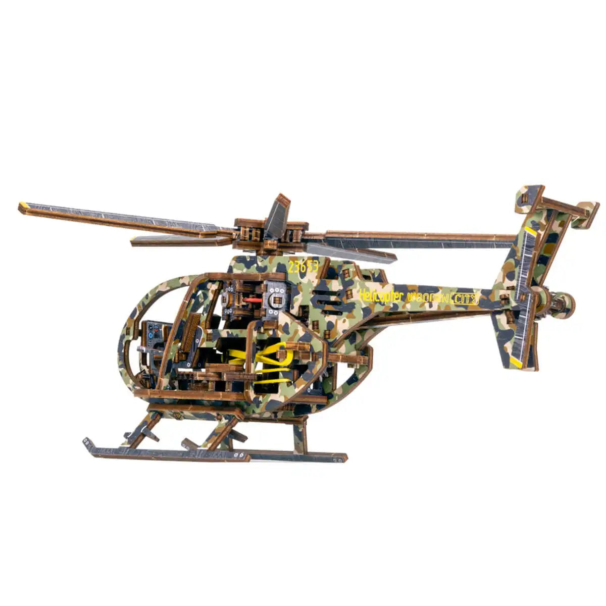 Wooden City LE011 3D Wooden Puzzle – Helicopter Limited Edition