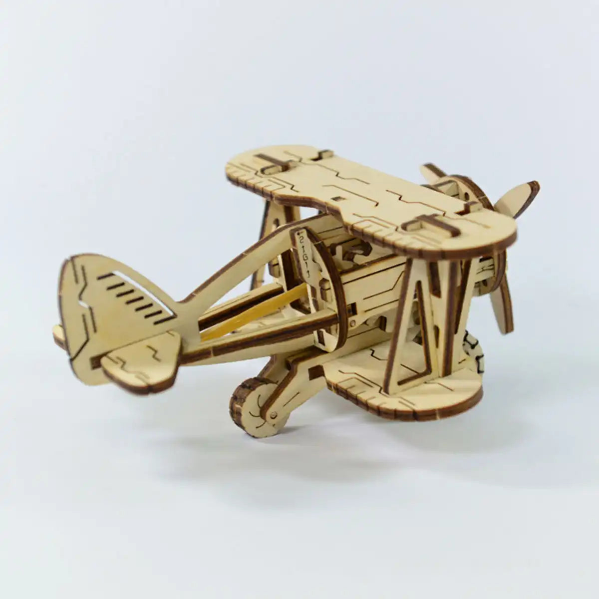 Wooden City WR304 3D Wooden Plane Puzzle – Biplane