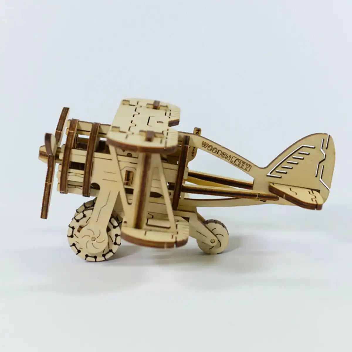 Wooden City WR304 3D Wooden Plane Puzzle – Biplane