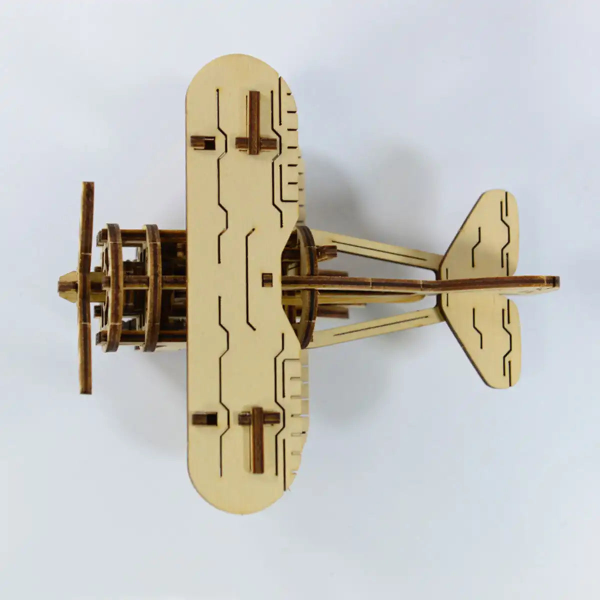 Wooden City WR304 3D Wooden Plane Puzzle – Biplane