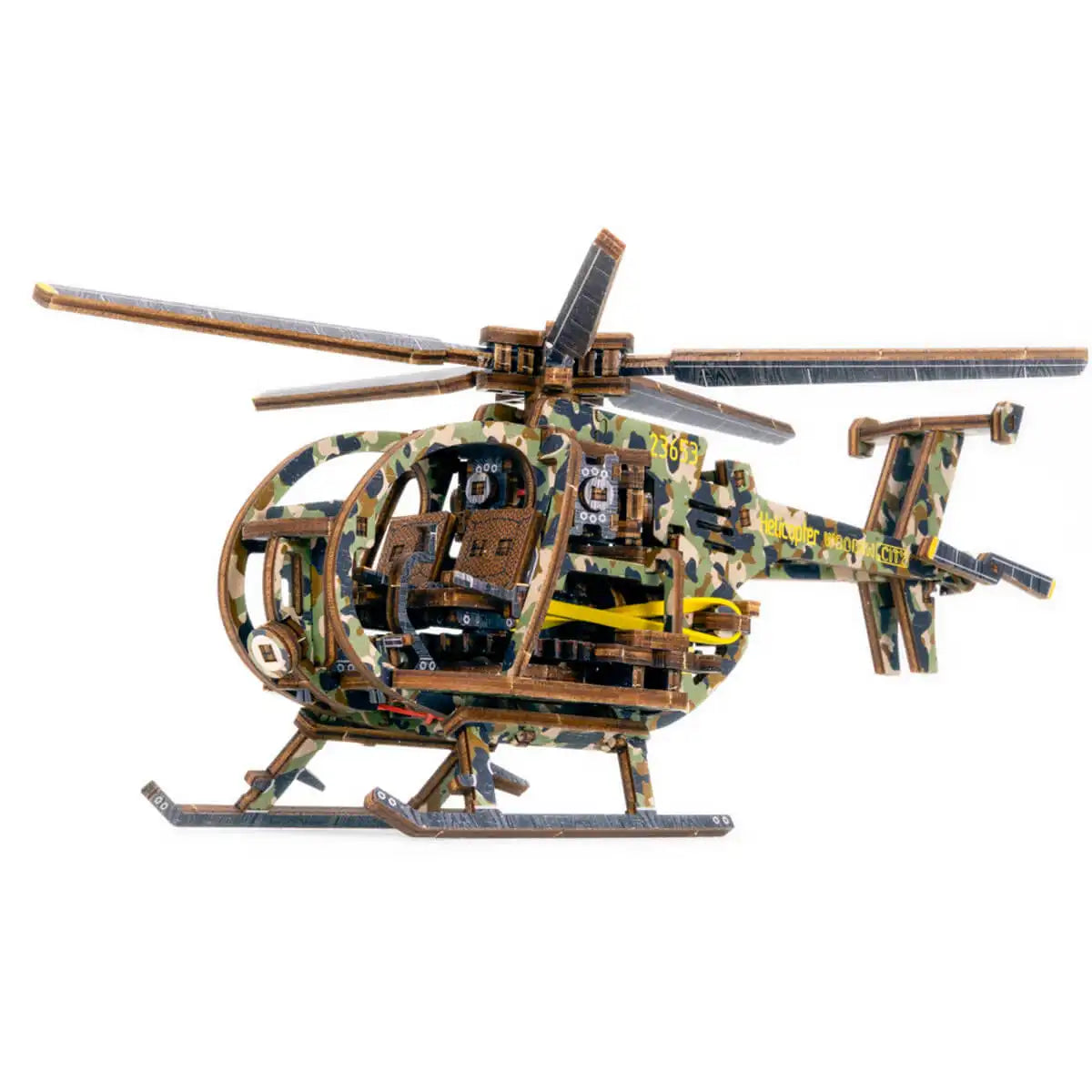 Wooden City LE011 3D Wooden Puzzle – Helicopter Limited Edition