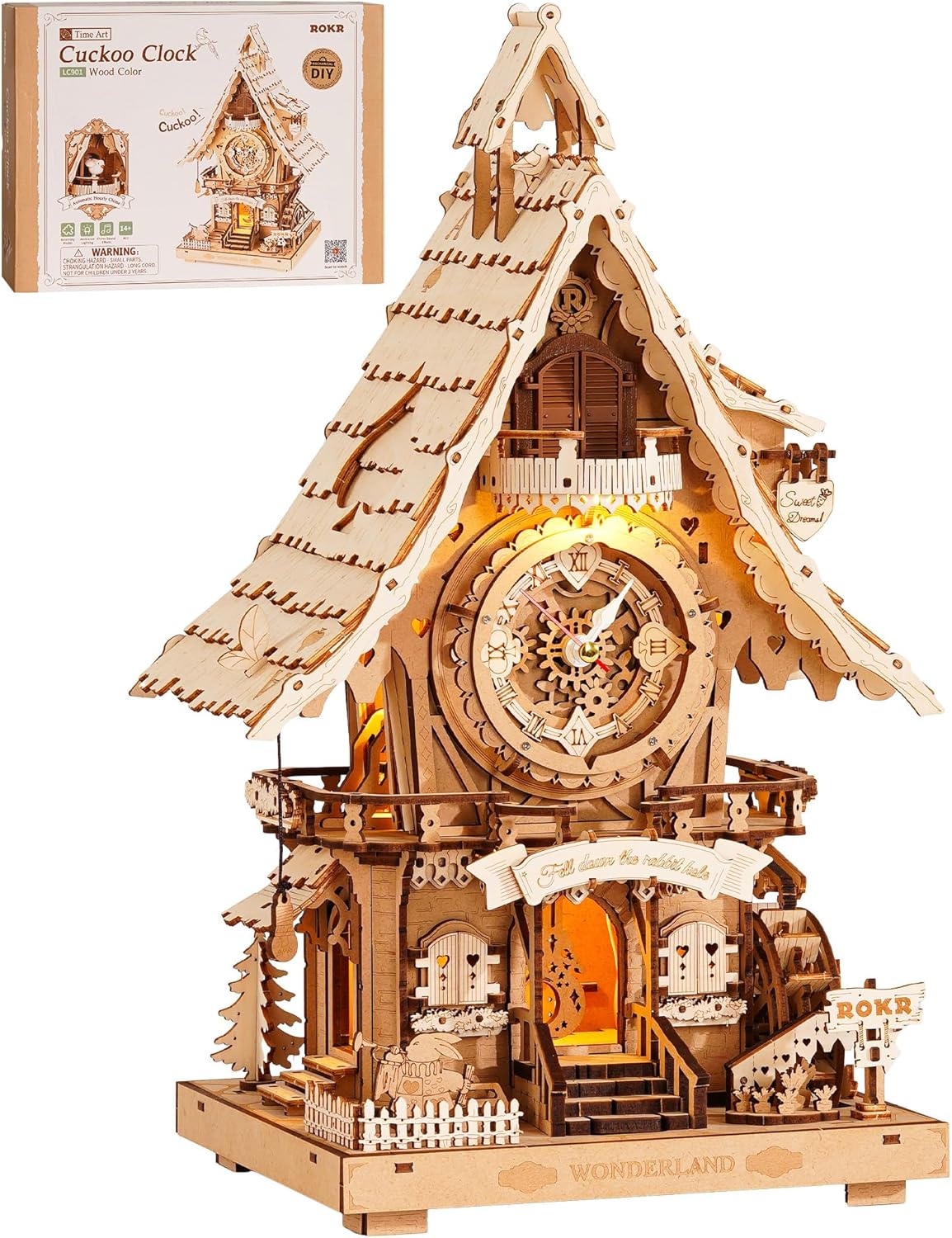 ROKR Cuckoo Clock LC901 (Wood Colour)
