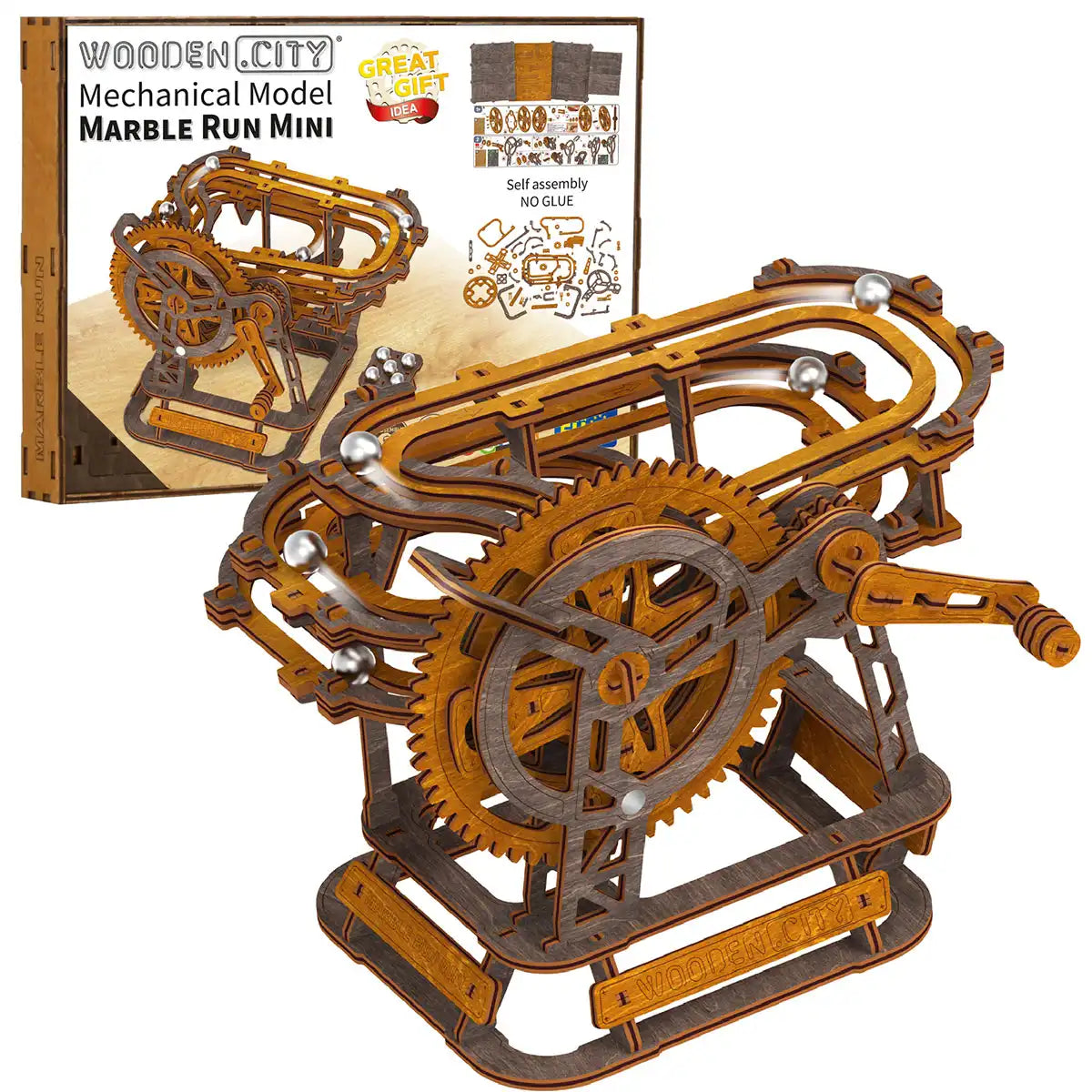 Wooden City WR356 Marble Run Mini: 3D Wooden Model Kit