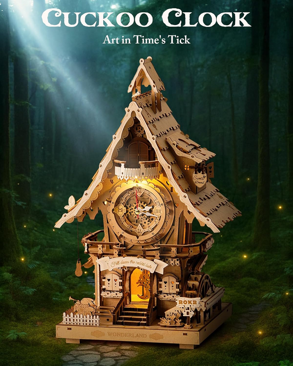 ROKR Cuckoo Clock LC901 (Wood Colour)