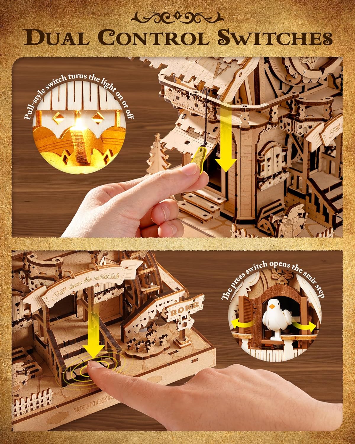 ROKR Cuckoo Clock LC901 (Wood Colour)