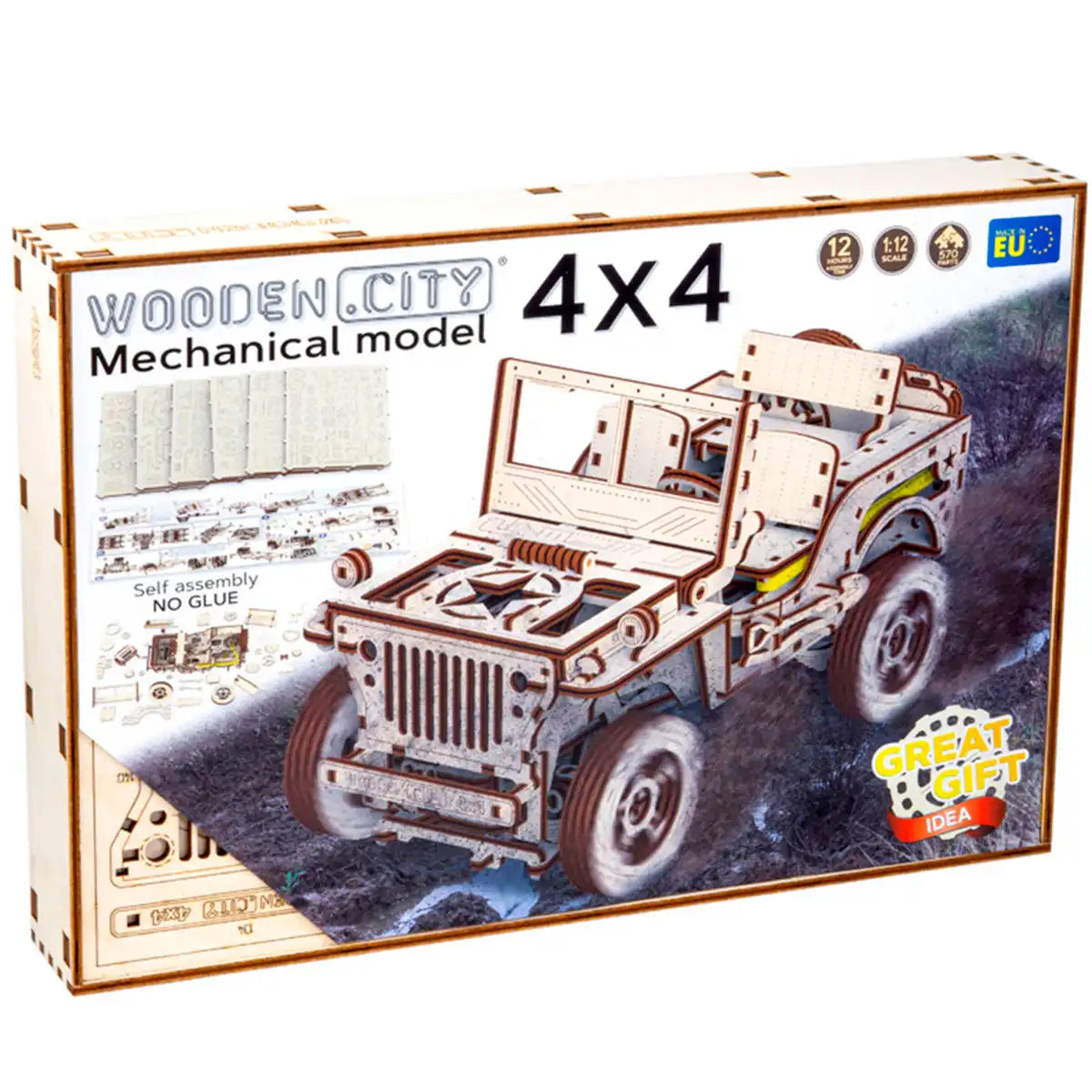 Wooden City WR309 3D Wooden Car Puzzle – Car 4x4