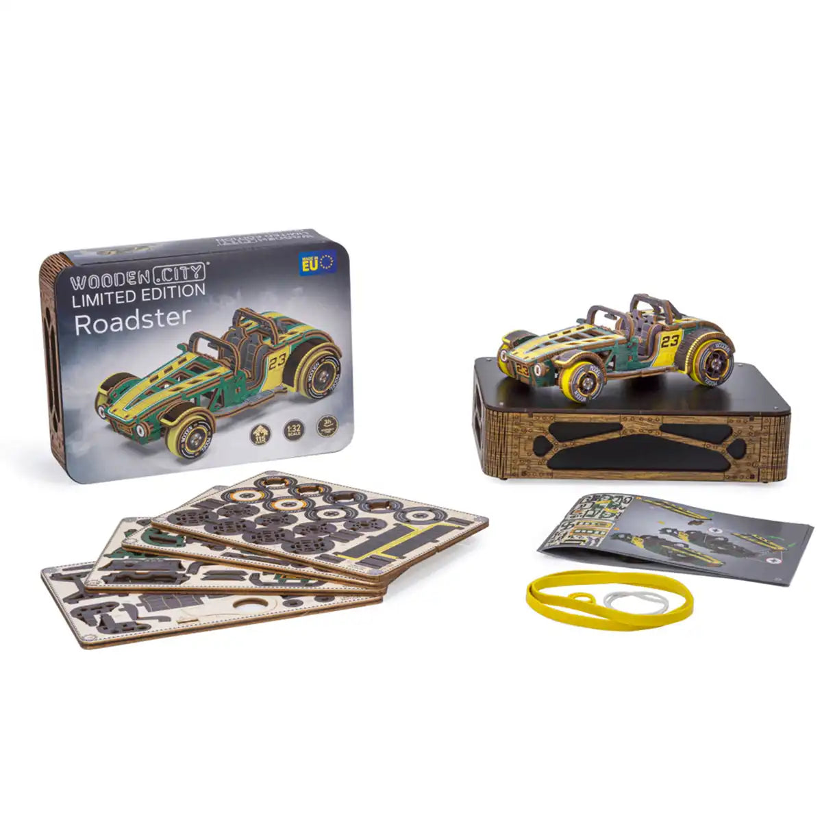 Wooden City LE004 3D Wooden Car Puzzle – Roadster Limited Edition