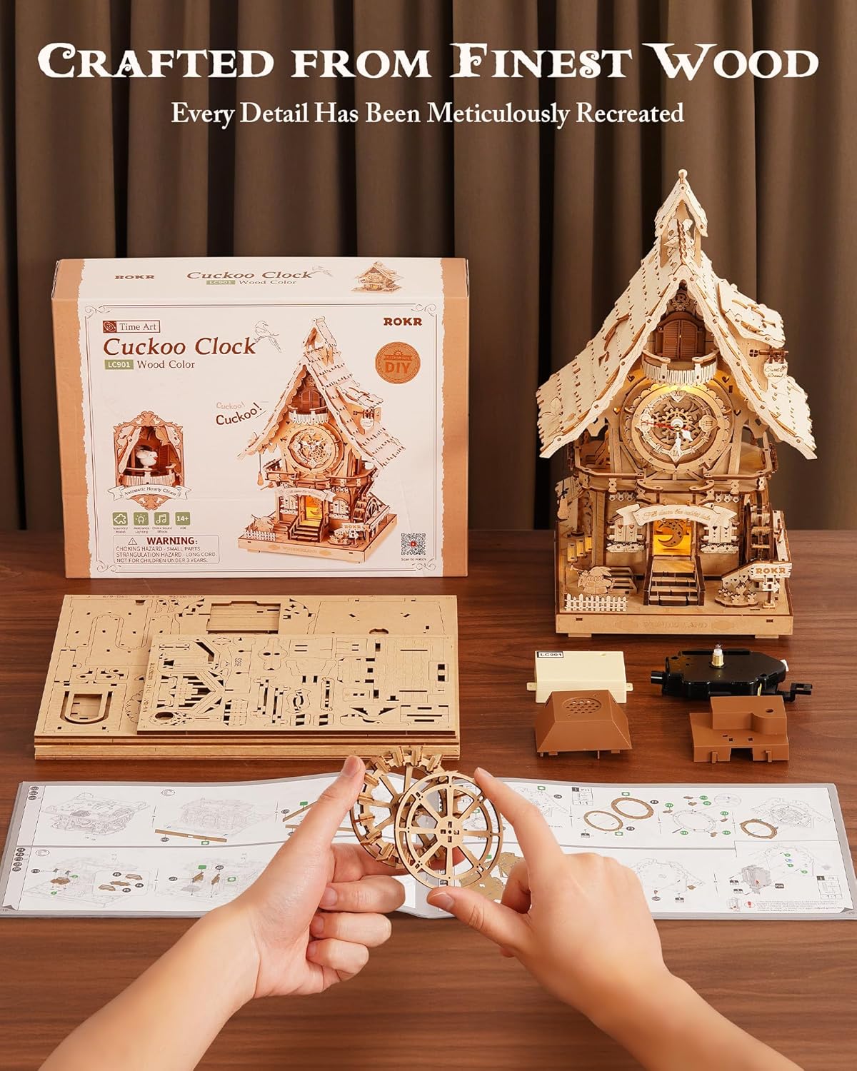 ROKR Cuckoo Clock LC901 (Wood Colour)