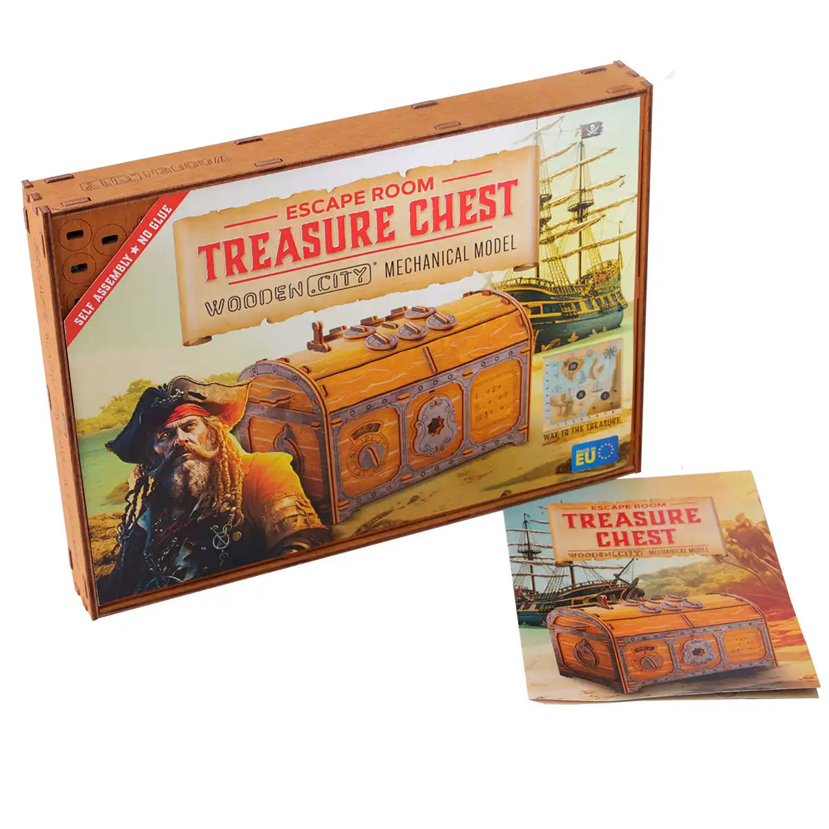 Wooden City WR355 3D Wooden Box Puzzle – Escape room Treasure Chest