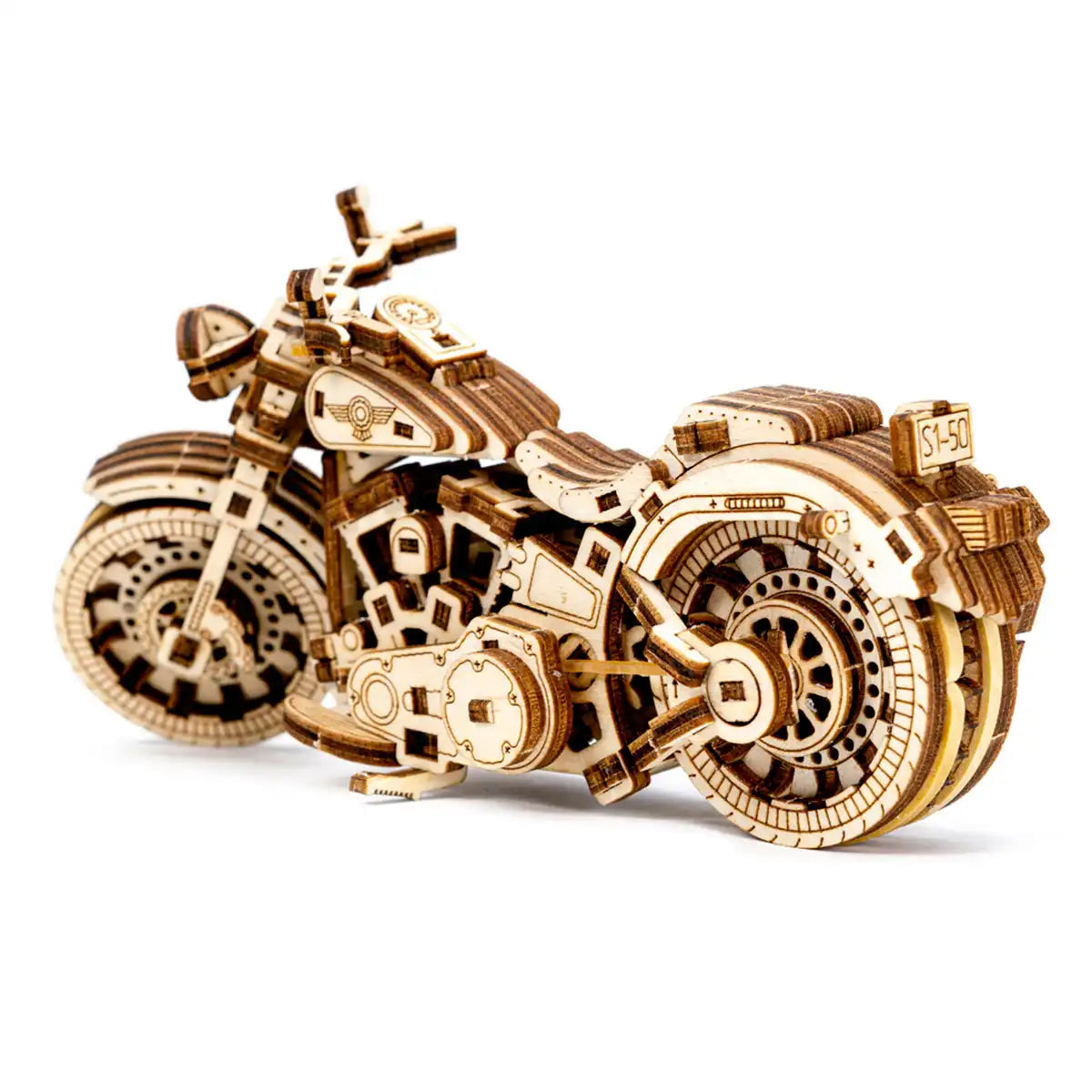 Wooden City WR342 3D Wooden Motorbike Puzzle – Cruiser V-Twin