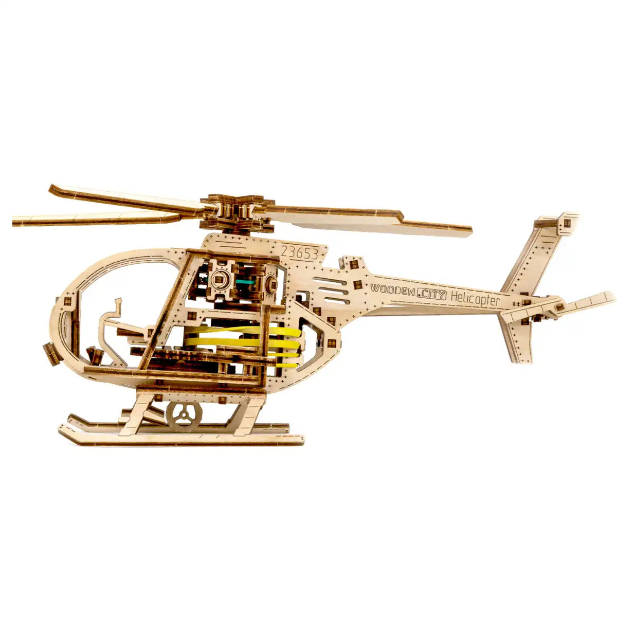 Wooden City WR344 3D Wooden Helicopter Puzzle – Helicopter