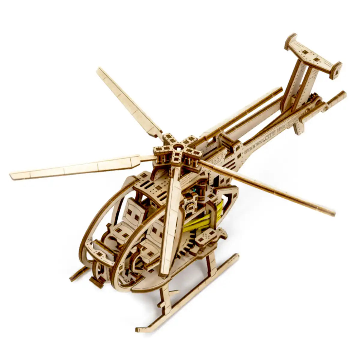 Wooden City WR344 3D Wooden Helicopter Puzzle – Helicopter