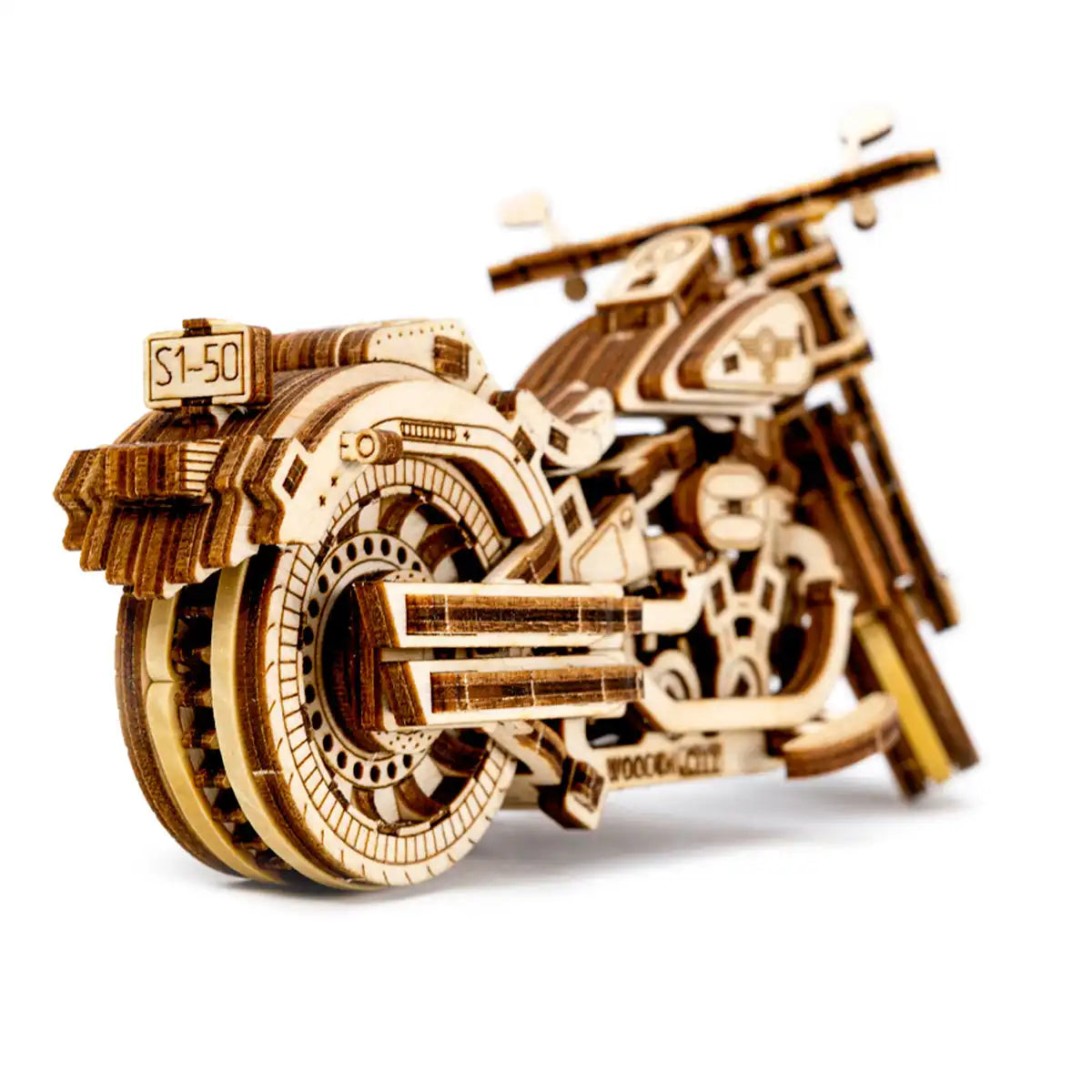 Wooden City WR342 3D Wooden Motorbike Puzzle – Cruiser V-Twin