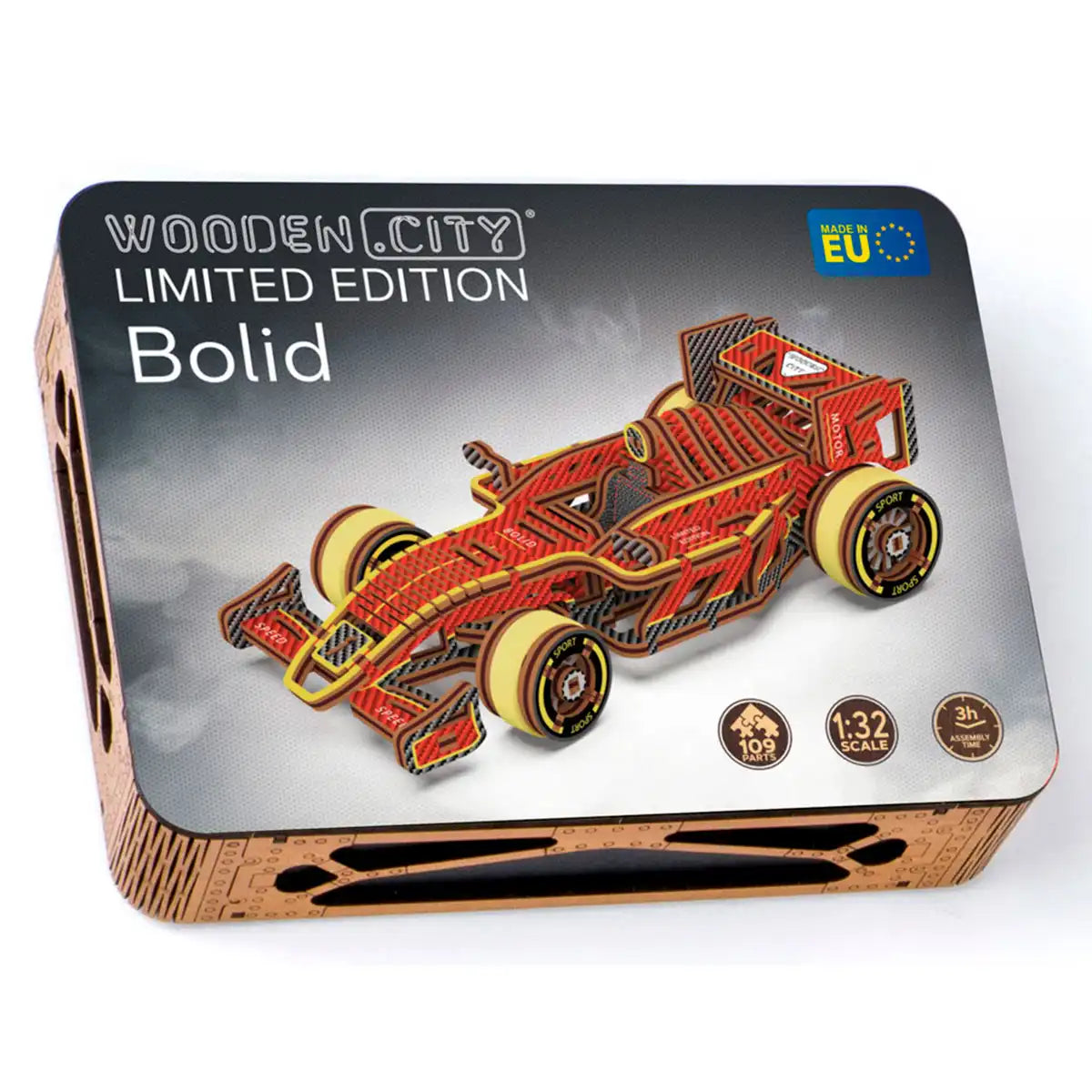 Wooden City LE003 3D Wooden Car Puzzle – Bolid Limited Edition