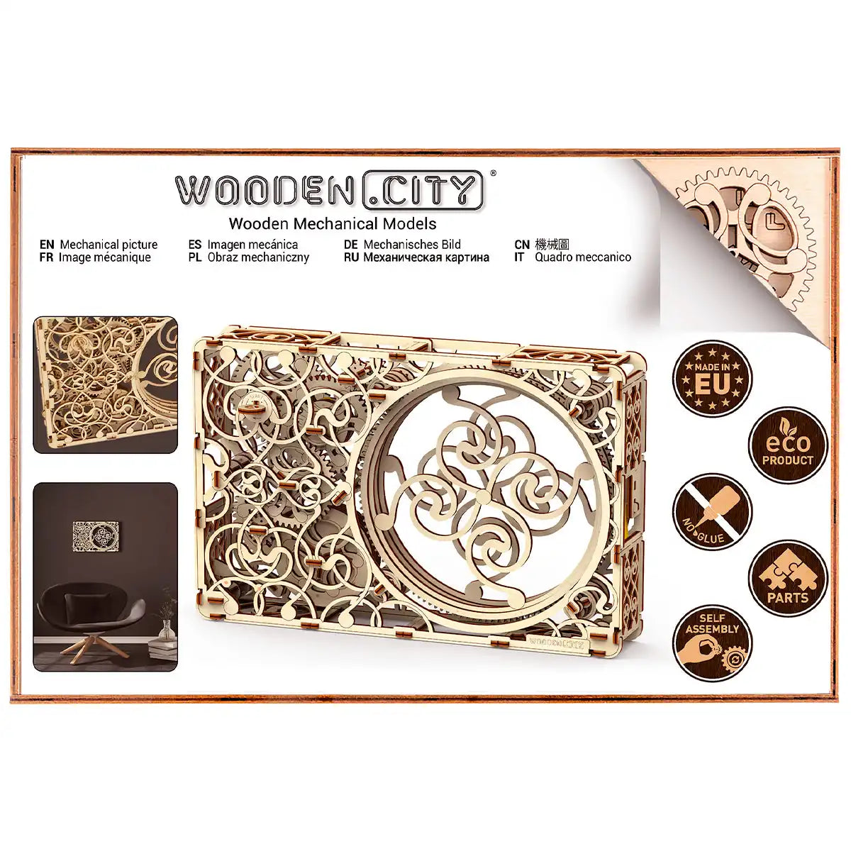 Wooden City WR311 3D Wooden Puzzle – Mechanical Picture