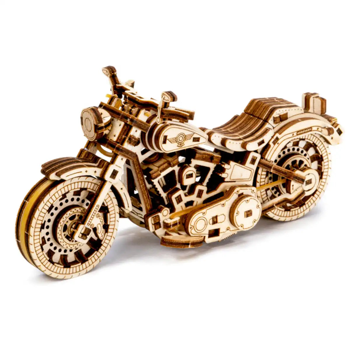 Wooden City WR342 3D Wooden Motorbike Puzzle – Cruiser V-Twin