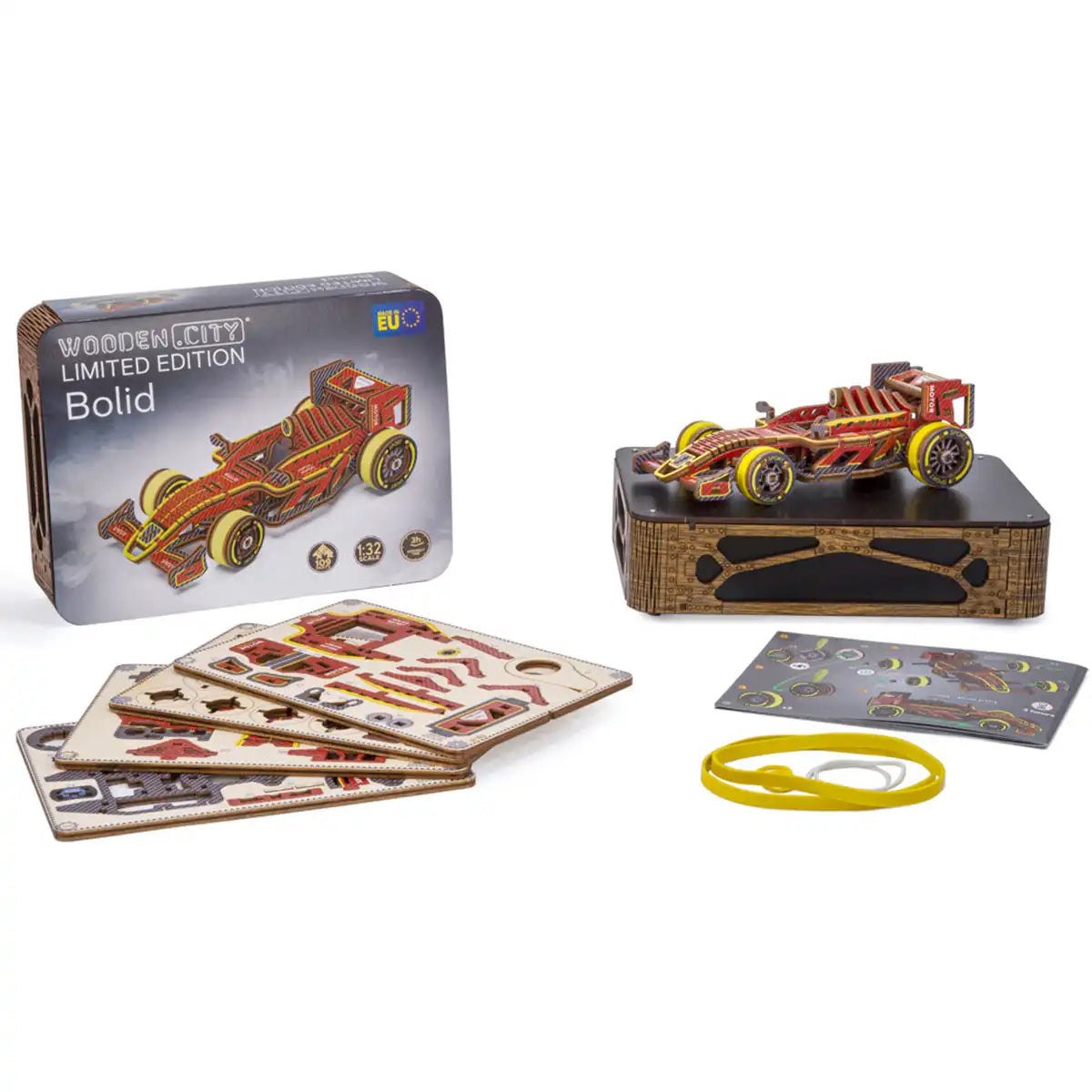 Wooden City LE003 3D Wooden Car Puzzle – Bolid Limited Edition