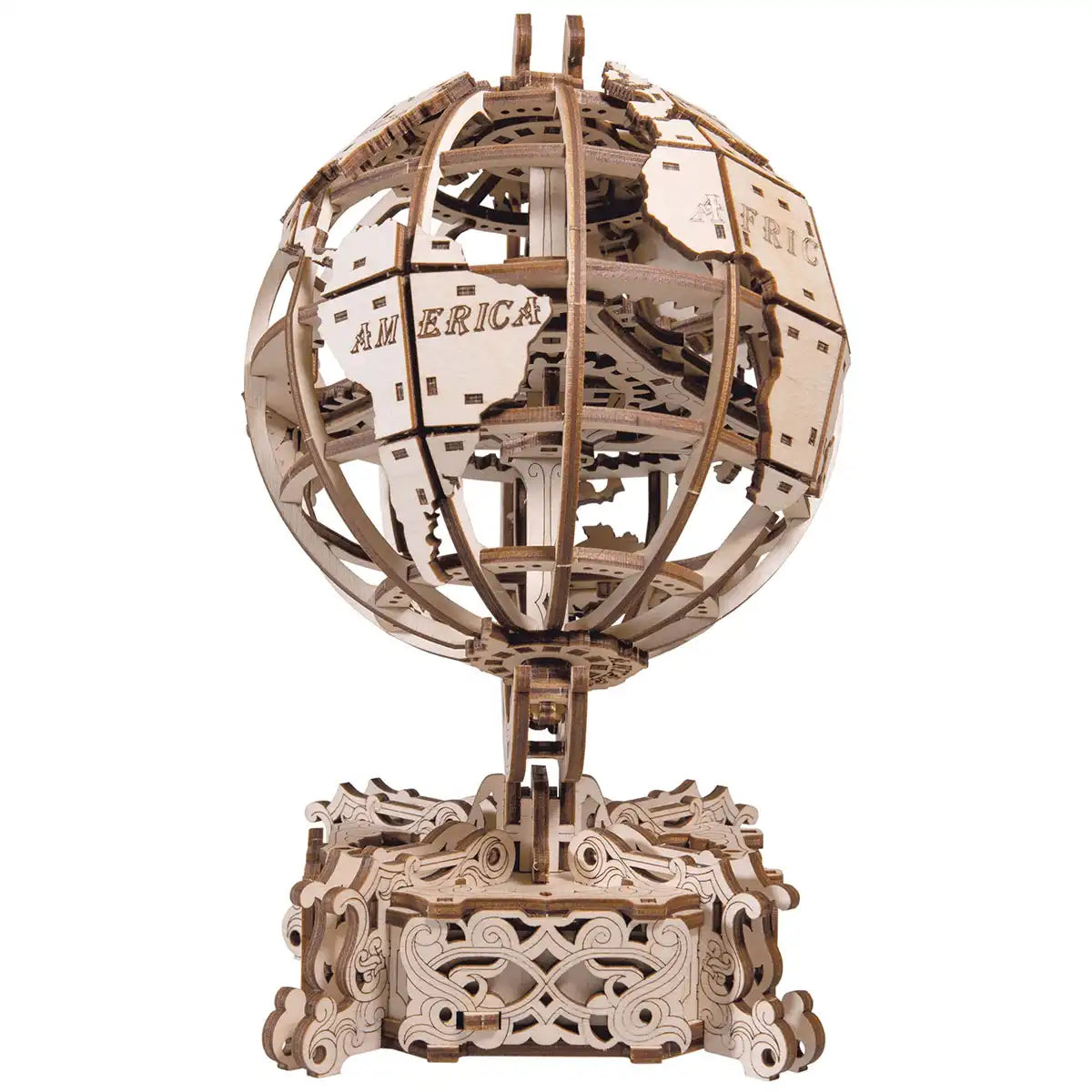 Wooden City WR341 3D Wooden Travel Puzzle – World Globe