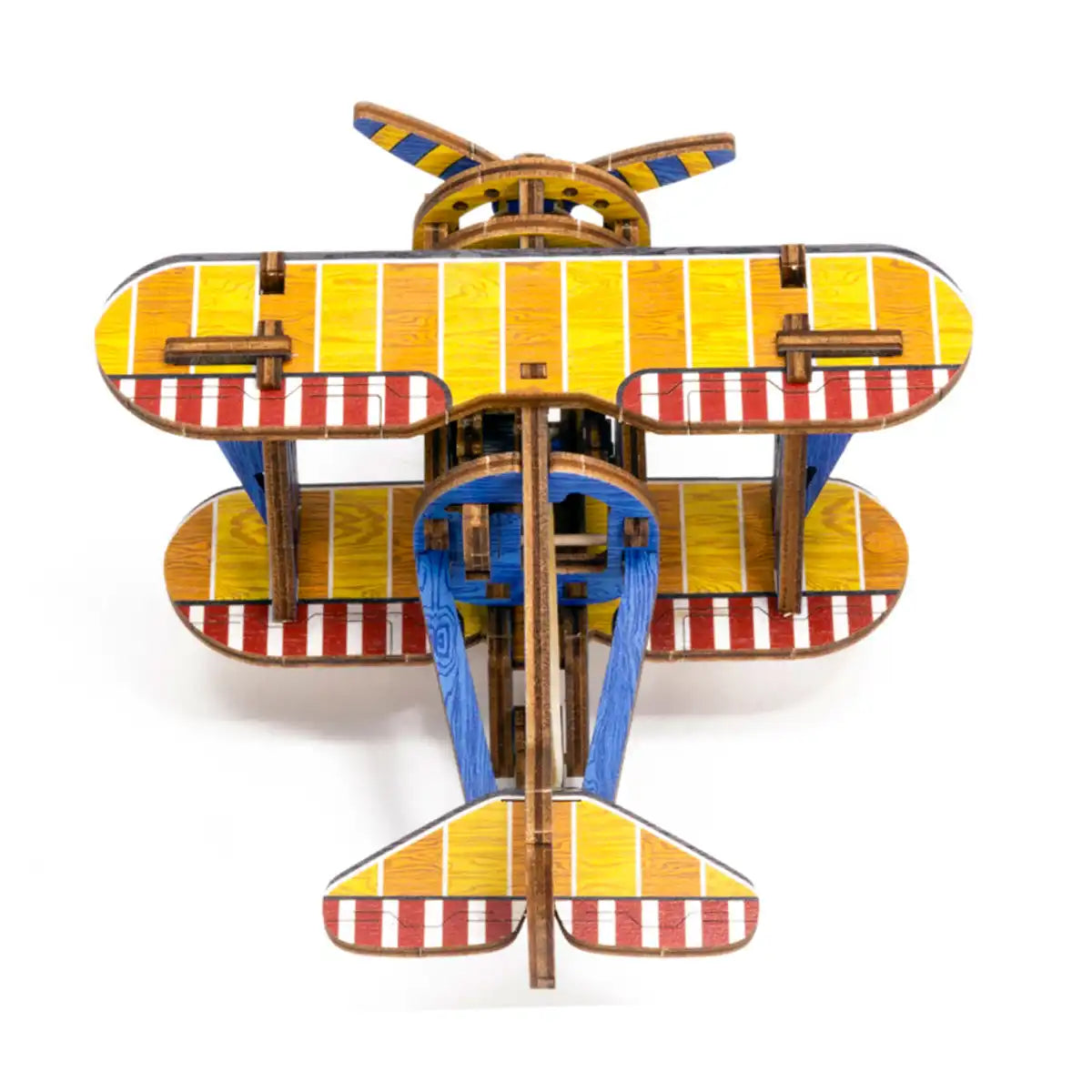 Wooden City LE012 3D Wooden Plane Puzzle – Biplane Limited Edition