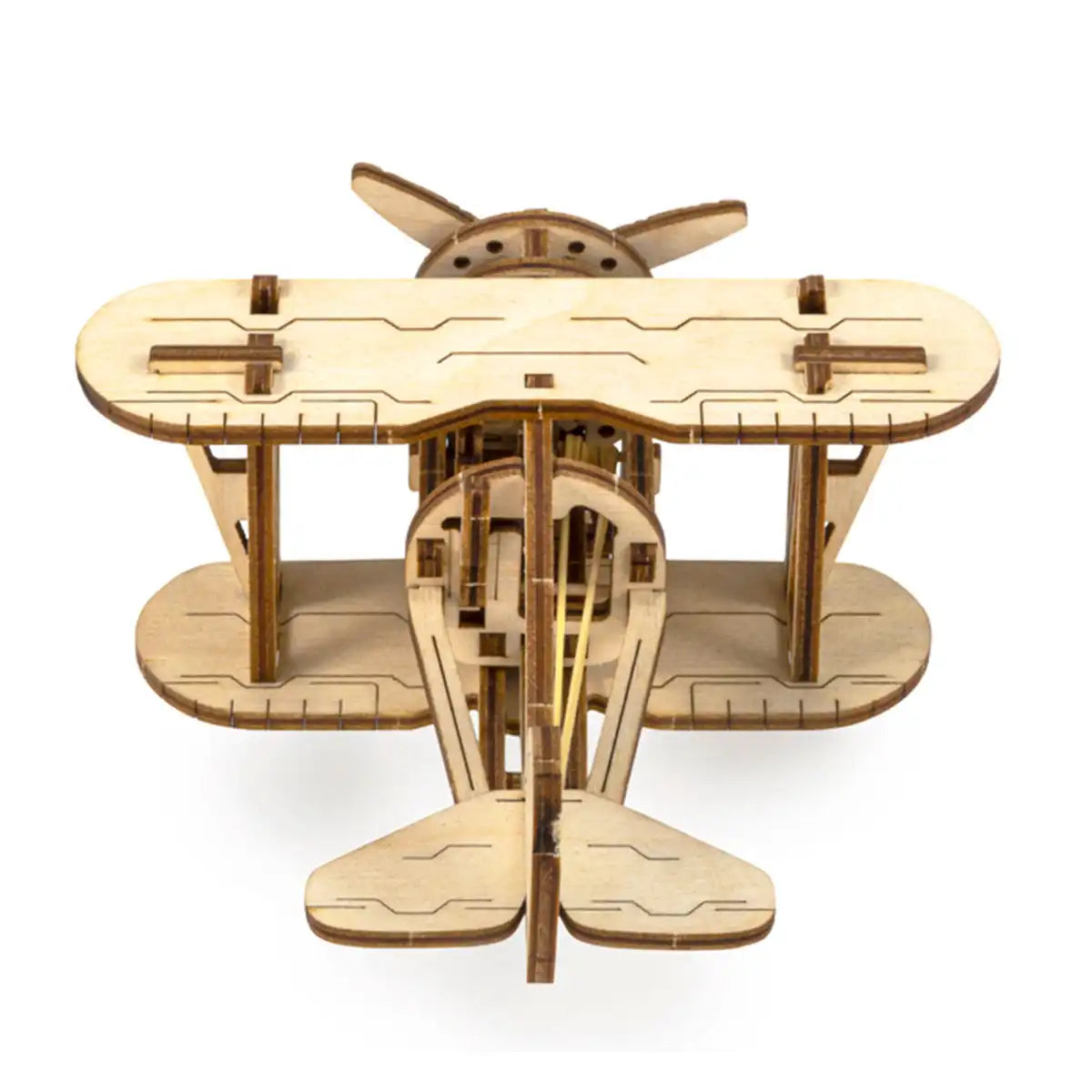 Wooden City WR304 3D Wooden Plane Puzzle – Biplane