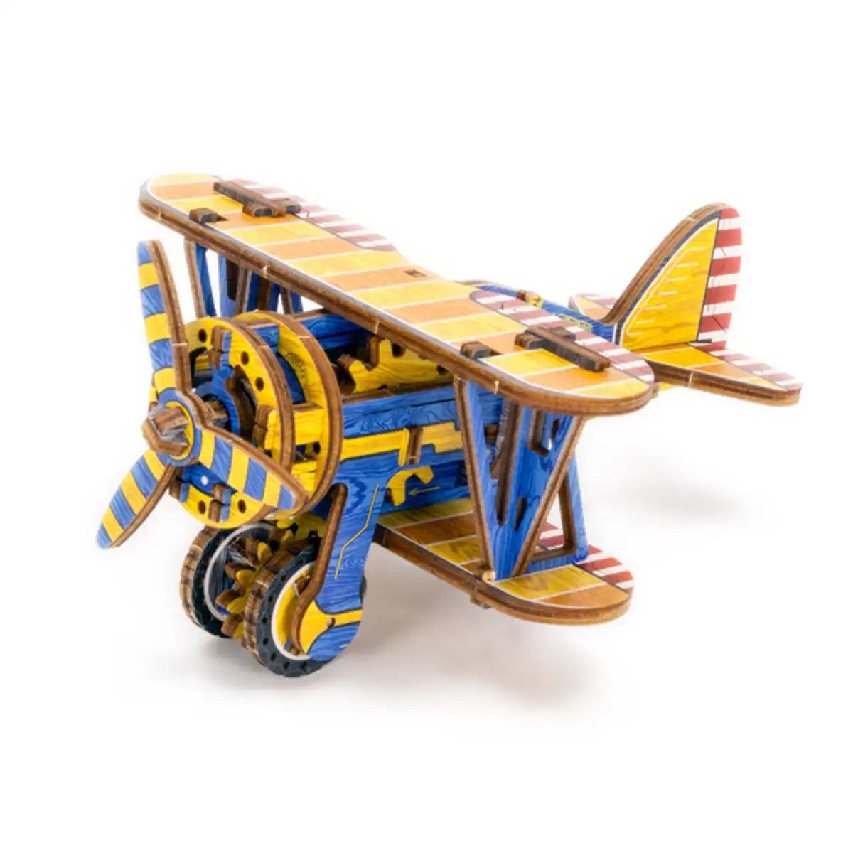 Wooden City LE012 3D Wooden Plane Puzzle – Biplane Limited Edition