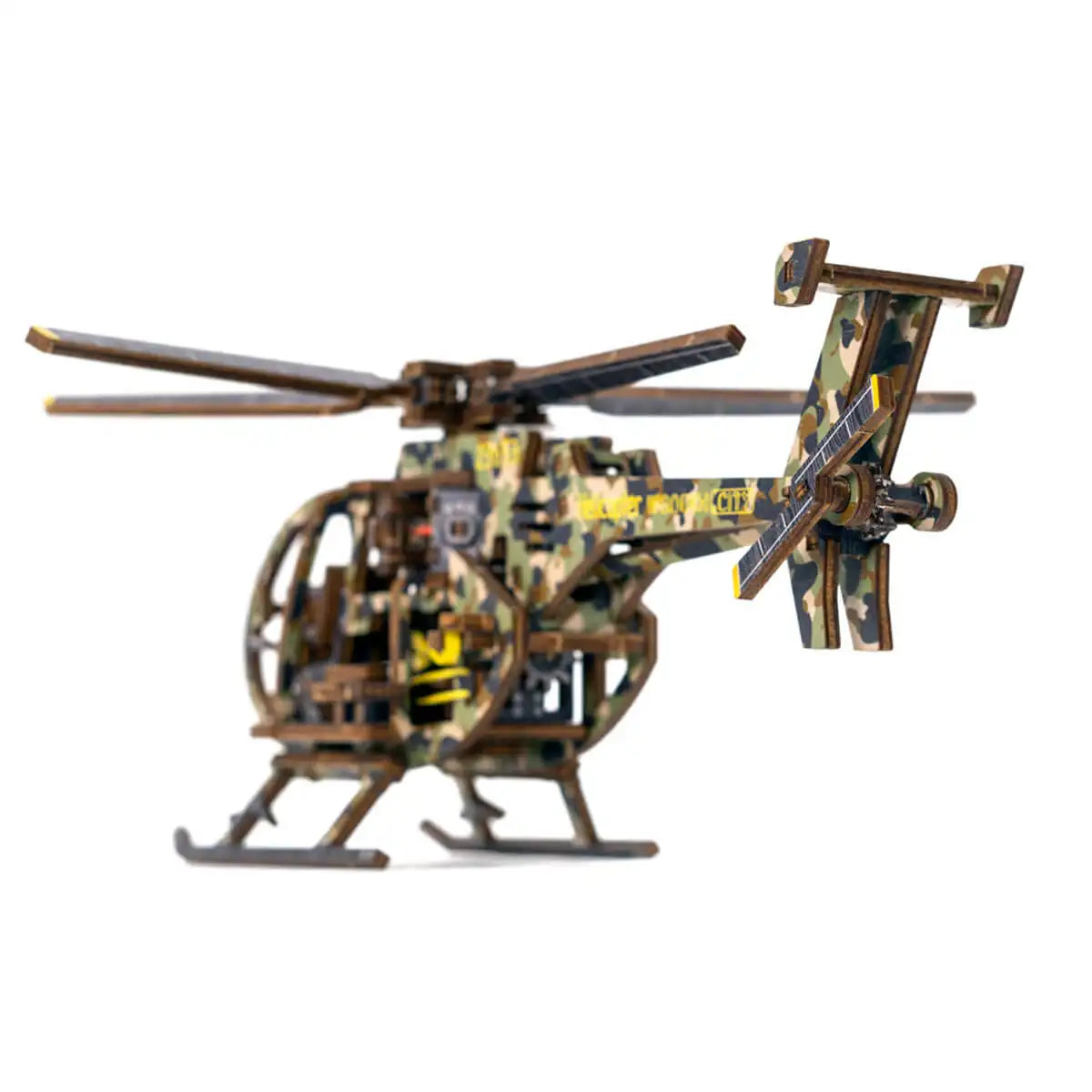 Wooden City LE011 3D Wooden Puzzle – Helicopter Limited Edition